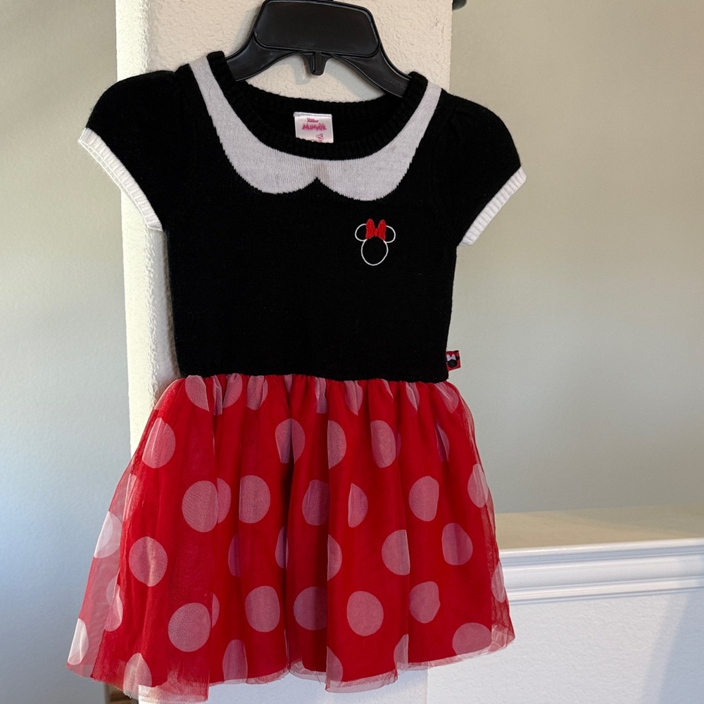 Disney Minnie Black and Red Polka Dot Dress